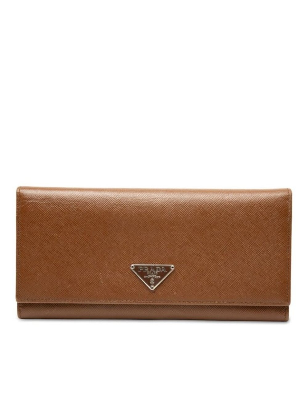 Prada Wallet Brown Saffiano Leather